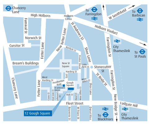 Map of 12 Gough Square